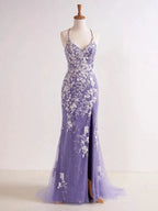 Elizabell | Mermaid V Neck Long Prom Dress with Appliques Beading by KissProm