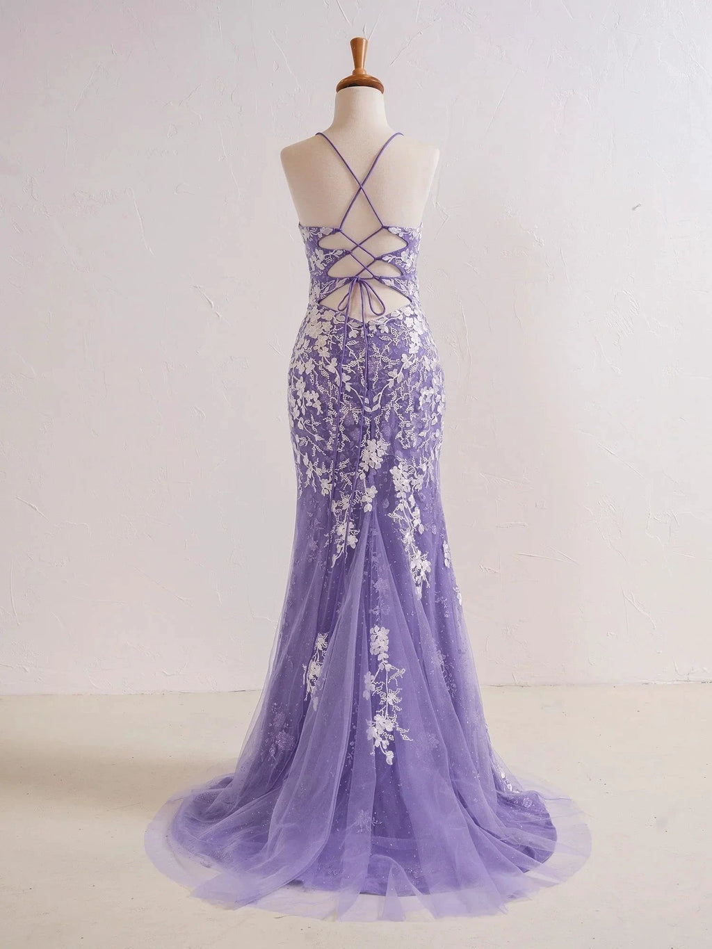 Elizabell | Mermaid V Neck Long Prom Dress with Appliques Beading by KissProm