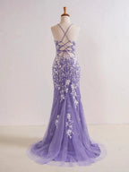 Elizabell | Mermaid V Neck Long Prom Dress with Appliques Beading by KissProm