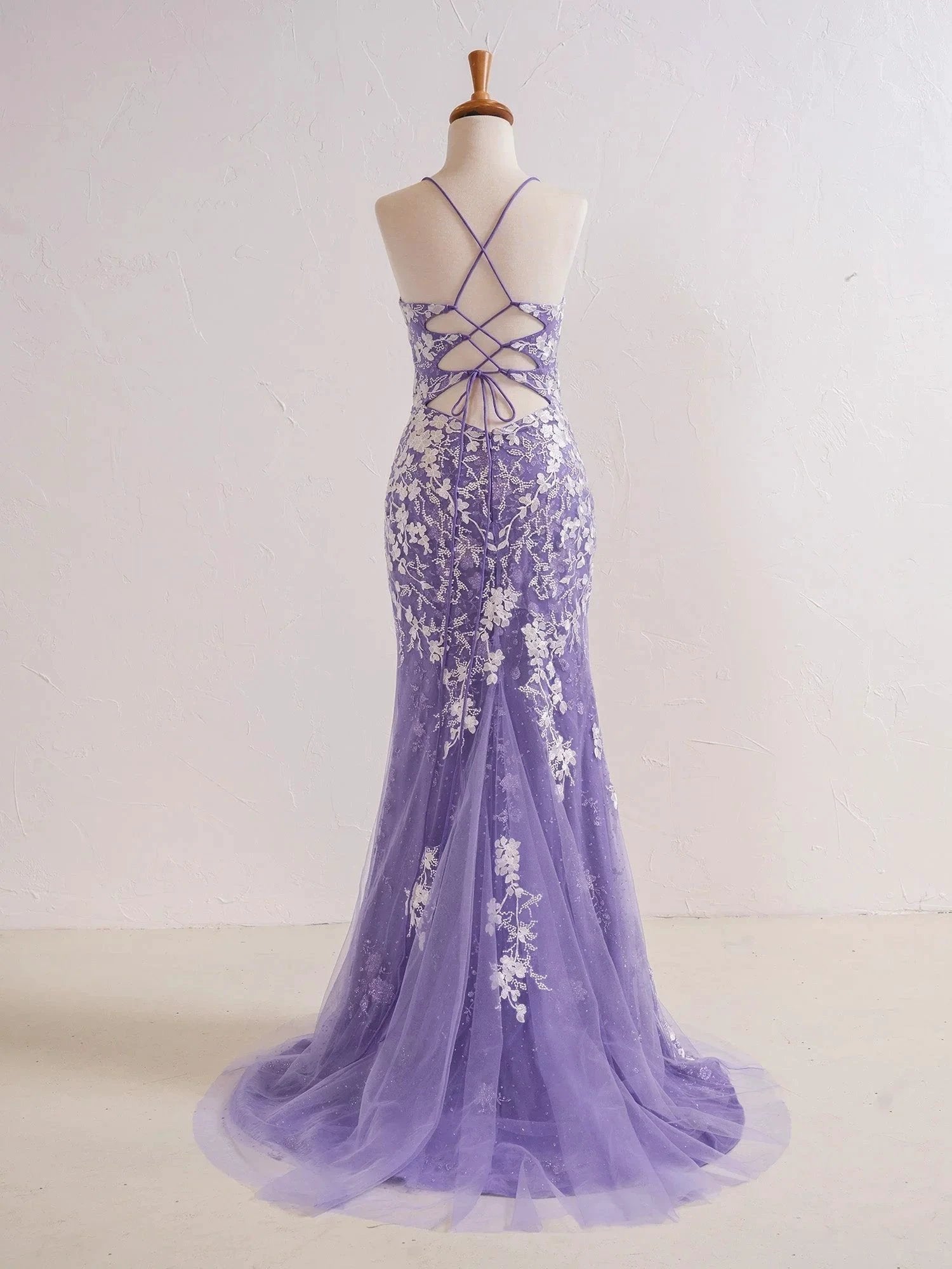 Elizabell | Mermaid V Neck Long Prom Dress with Appliques Beading by KissProm