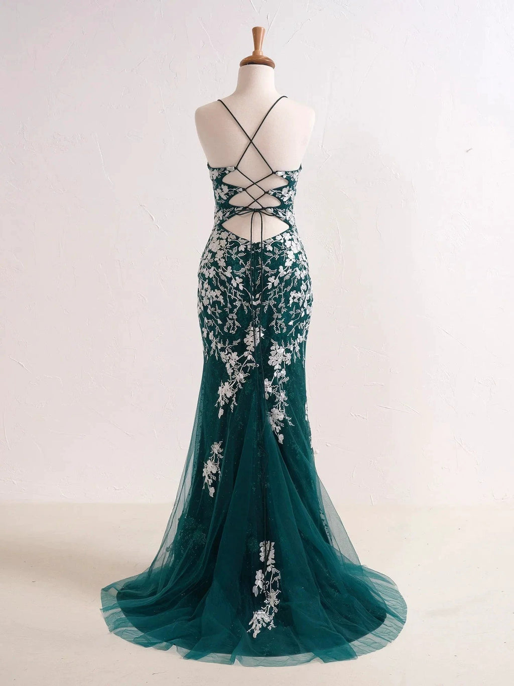 Elizabell | Mermaid V Neck Long Prom Dress with Appliques Beading by KissProm