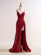 Beatrice |Sheath Black Long Appliques Prom Dress by KissProm