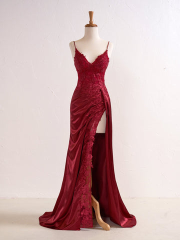 Beatrice | Langes schwarzes Ballkleid mit Applikationen