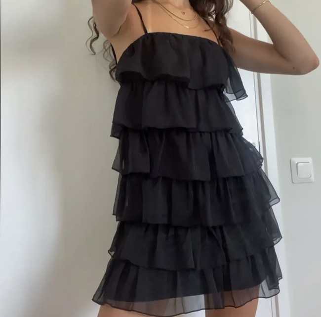 Black Tulle Layered Homecoming Dress Black Graduation Dress Y2297 Main Image