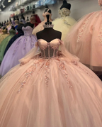 Tulle Appliques Long Sleeve Quinceanera Dress,Ball Gown,Sweet 16 Dress Y5461 by simplepromdress