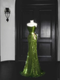 Unique Strapless Green Sequin Prom Dress Long Mermaid Evening Dress Y8659 by simplepromdress