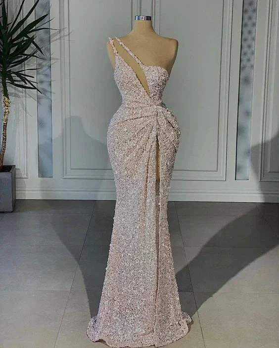 Elegant Mermaid Evening Dress With High Split Y6663 by simplepromdress