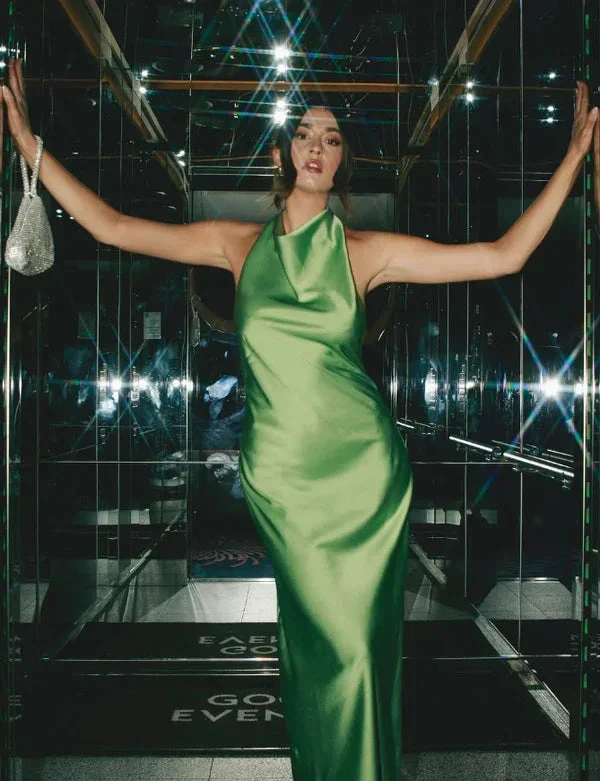 Sexy Halter Green Backless Prom Dress Long Evening Dress Y8230 by simplepromdress