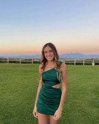 Sexy Green Waist Cutout Homecoming Dress Y2661 by simplepromdress
