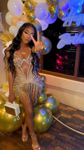Sparkly 22th Birthday Party Dress Sexy Homecoming Dress with Tassel Y2329 by simplepromdress