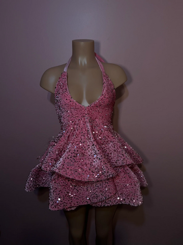 Vestidos de fiesta de lentejuelas rojas con corte en A y brillantes vestidos de cóctel Y4239