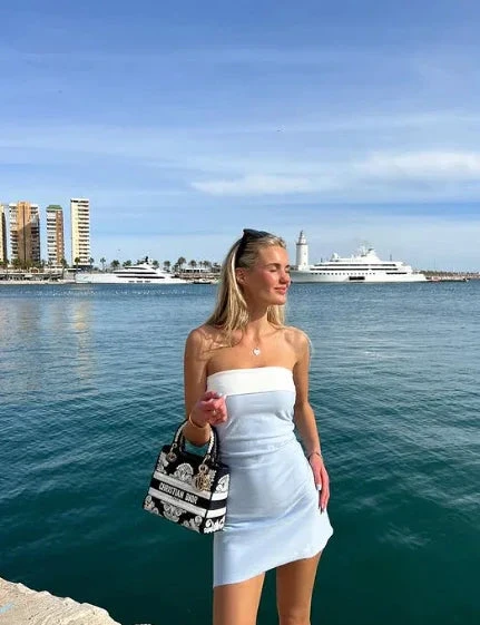 Summer Sleeveless Strapless Mini Tube Dresses For Women Outfit Casual Patchwork Bodycon Beach Holiday Party Dress Homecoming Dress Y7261 by simplepromdress
