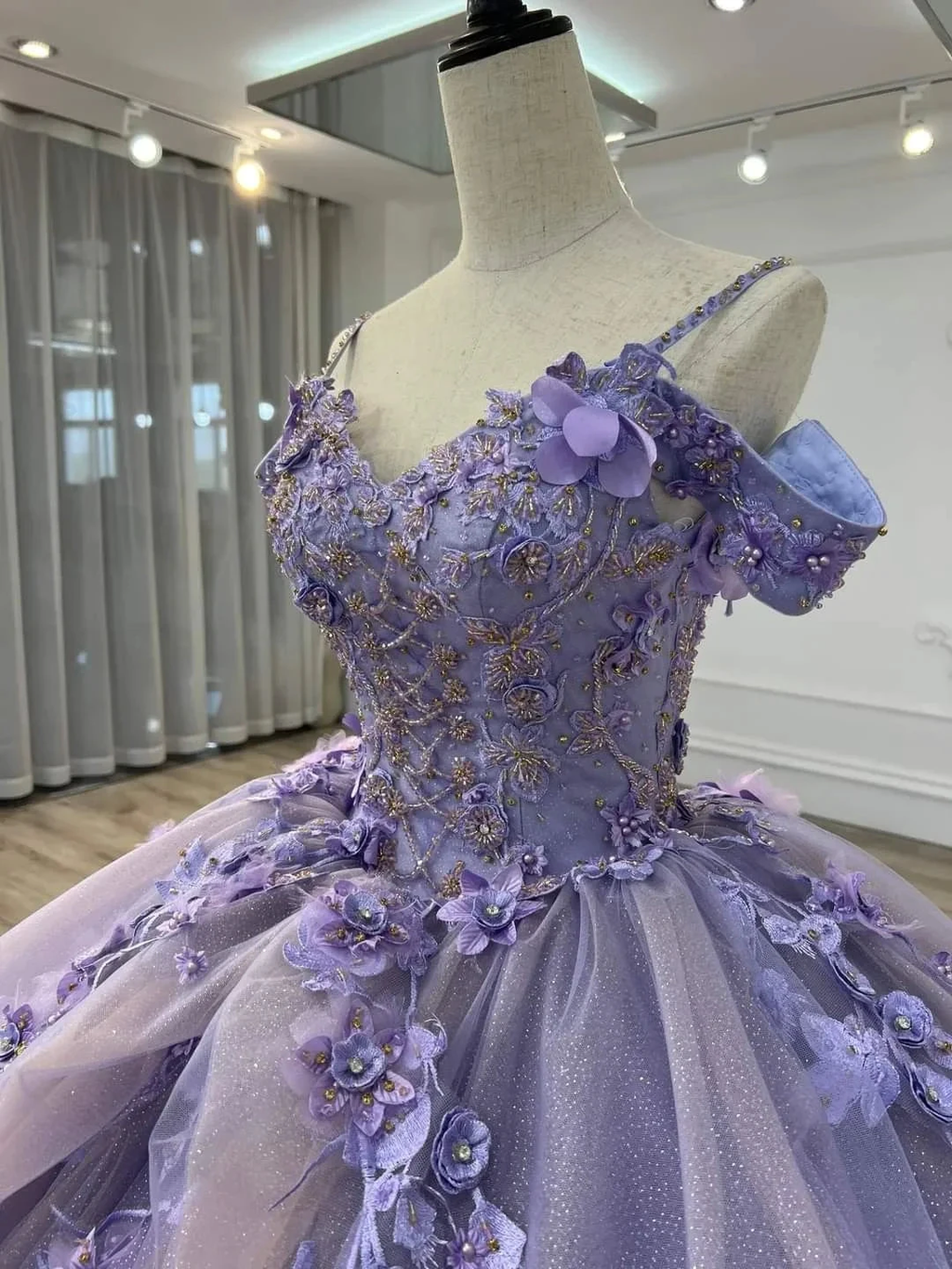 Beautiful Purple Sweet 16 Dress,Purple Ball Gown Y1925 by simplepromdress