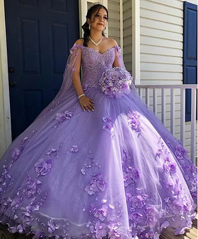 Vestido rosa de quinceañera, vestido de fiesta rosa con flores 3D, vestido de princesa rosa Y2337