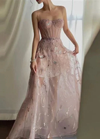 Sexy Pink A-line Prom Dress Pink Evening Gown Y6541 by simplepromdress
