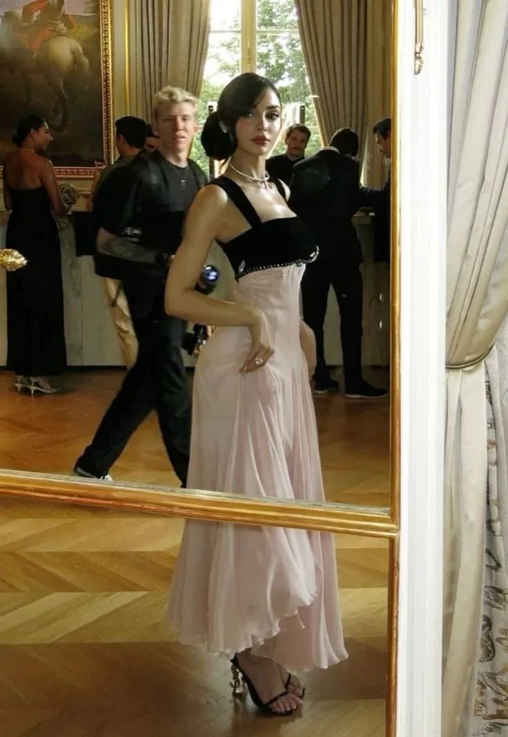 Elegant Straps Prom Dress Pink A Line Long Evening Dress Y7900 by simplepromdress
