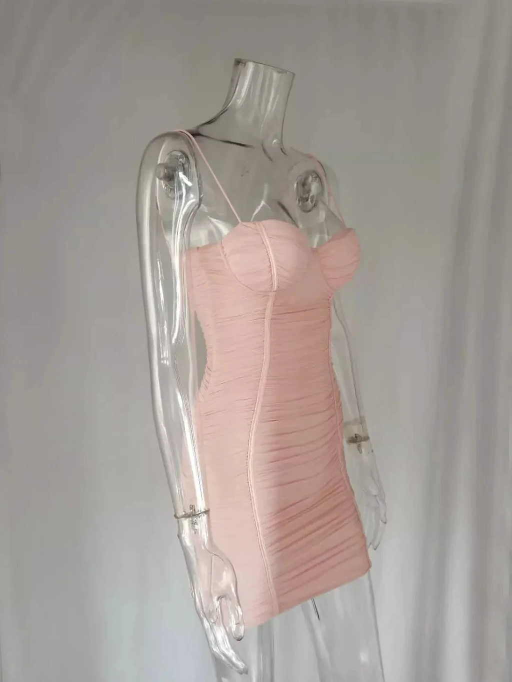 Ladies Summer Clothing Dress Sexy Shoulder Strap Skinny Club Party New Pink Dress Casual Dress Mini Homecoming Dress Y950 by simplepromdress