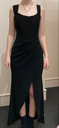 Vintage Black Straps Prom Dress Black Evening Dress Y6203 by simplepromdress