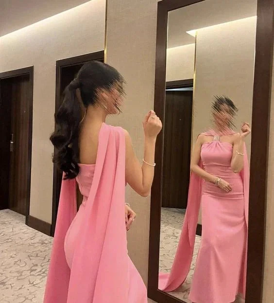 Pink Strapless Evening Dress Women Sexy Backless Floor Length Prom Dress Y6110 by simplepromdress
