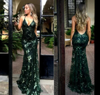Green sequin prom dress new design dress prom sparkly evening dress Y6652 by simplepromdress