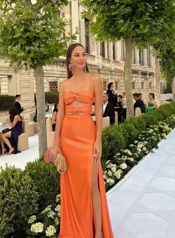 Sexy Orange Sheath Prom Dress Orange Evening Dress Y6234 by simplepromdress