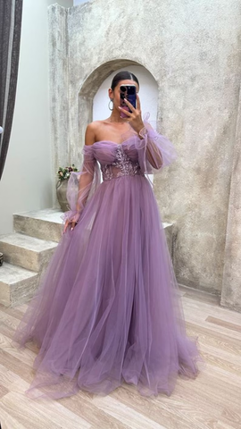 Strapless mint green corset tulle dress prom dress evening gown Y4912