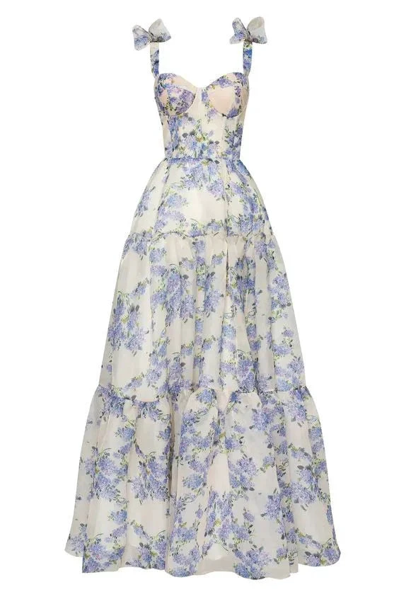 Special Floral Pattern Chiffon A-Line Prom Evening Dresses Y6721 by simplepromdress