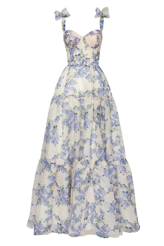 Vestidos de noche de fiesta de gasa con estampado floral especial Y6721