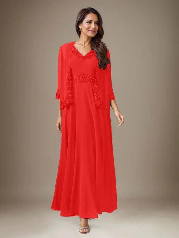 Plum A-Line Sequins Chiffon Dress by Dreamylily
