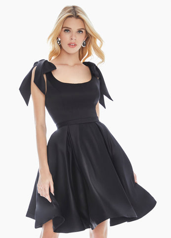 Satin Yellow Homecoming Dress Knee-Length Dresses SYH53