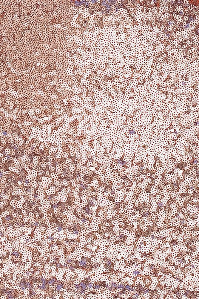 Robe courte de bal de rentrée à fines bretelles spaghetti, col en V, paillettes, or rose PD441