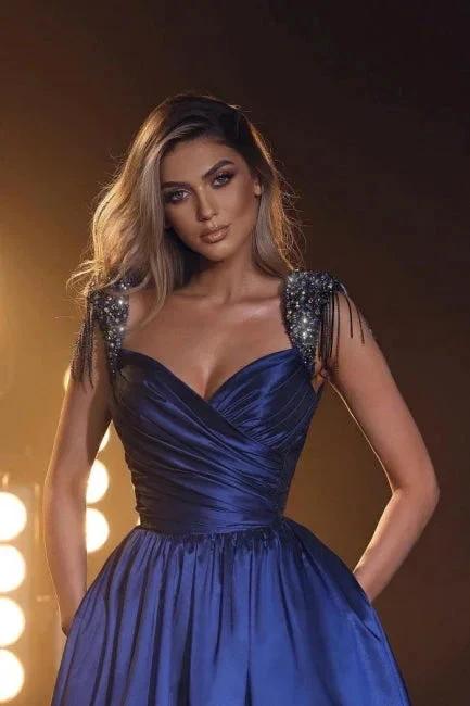 Royal Blue Sweetheart A-Line Princess Evening Dress by misshow.com