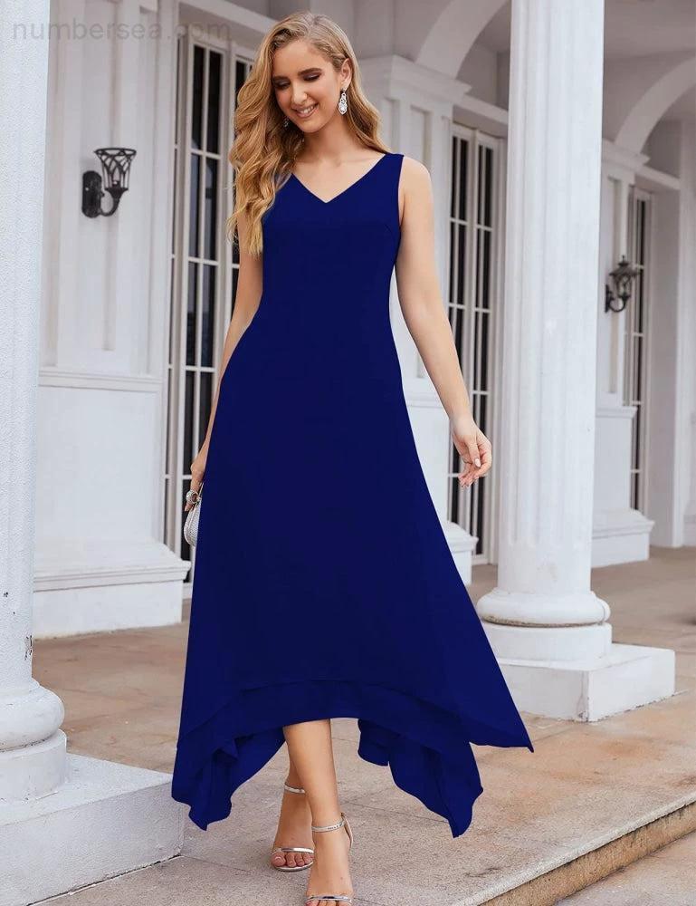 Sunnderly Chiffon Plus Size Mother of Bride Dresses with Jacket Formal Dresses for Wedding SY28073 by numbersea