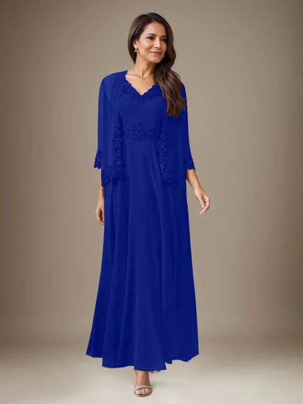 Plum A-Line Sequins Chiffon Dress by Dreamylily