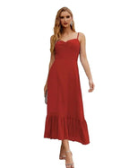Numbersea Spaghetti Strap Chiffon Bridesmaid Dress Ankle Length Formal A Line Cocktail Party Homecoming Dress for Juniors SEA28028 by numbersea