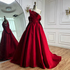Serene Hill 2025 Elegant Black One-Shoulder A Line Beaded Evening Dresses Gowns with Sleeveless For Party DLA72741 Customized
