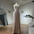 Zapdress White Nude Spaghetti Strap Feathers Beaded Mermaid Evening Dress Party Gown for Women DLA72823 Customized (ZD17377)