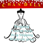 CHANDELA Elegant Lace Wedding Dresses Sleeveless Deep V-Neck Sparkly Bridal Gowns Sweetheart Wedding Gown for Women Customised