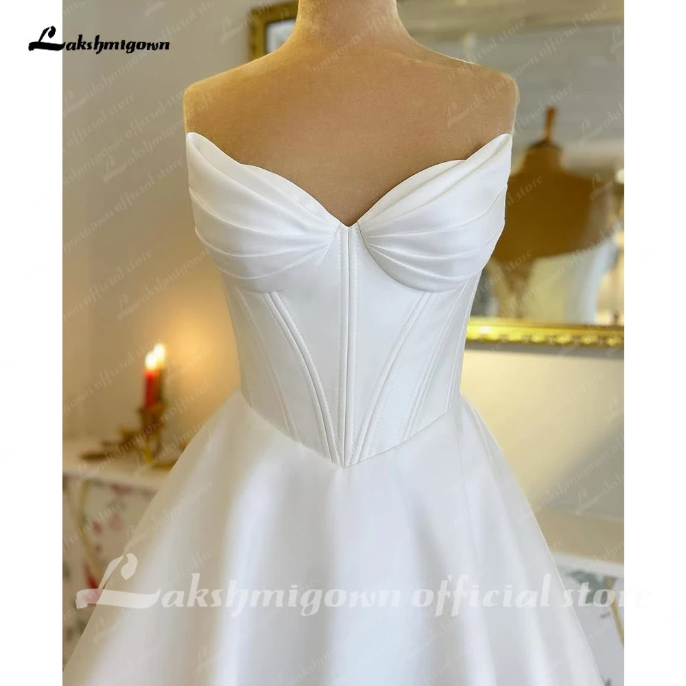 ZapDress Classic A Line Soft Satin Wedding Dresses 2026 Vestidos De Novia Beach Bridal Gowns Customized