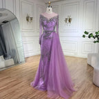 Zapdress Caramel Mermaid Evening Dresses With Beaded Skirt And Lace-up Detail For Wedding Party 2025 DLA72376 Customized (ZD17370)