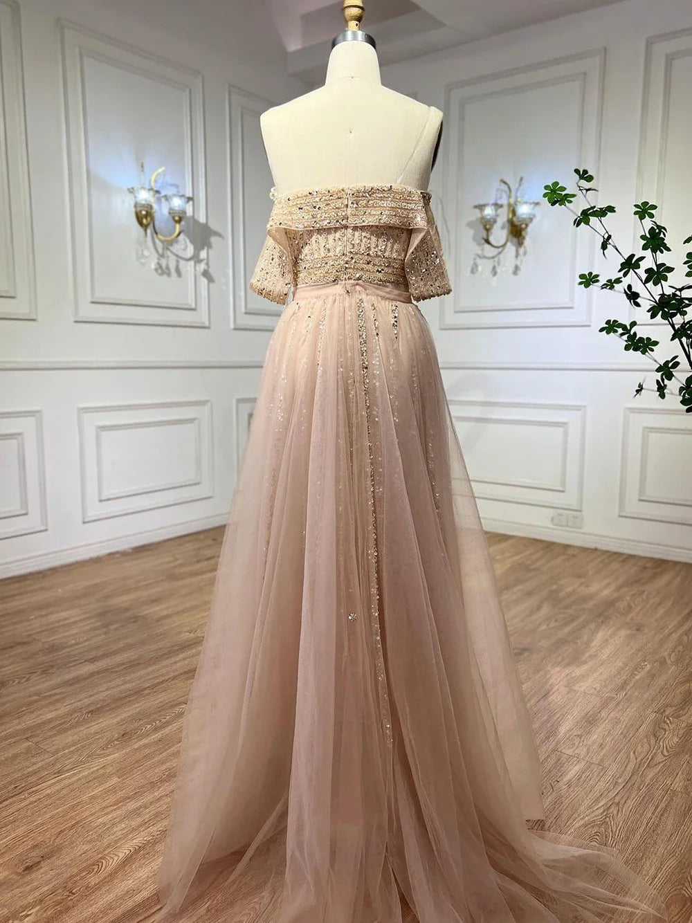 Zapdress Customized Turquoise Off Shoulder Mermaid Beaded Evening Dresses Overskirt Split Party Gowns for Women rts (ZD17345)