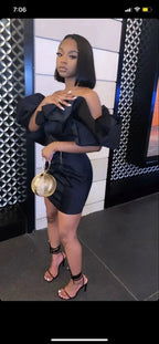 Short Hoco Dress Simple Birthday Black Homecoming Dress Y70 by simplepromdress