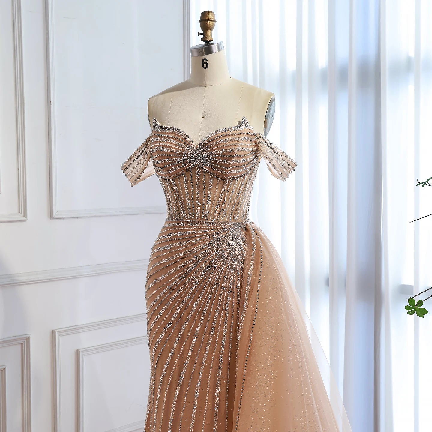 Zapdress Customized Elegant Off the Shoulder Mermaid Evening Dresses with Skirt Formal Party Gowns for Women (ZD17390)