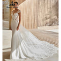 RoyceBridal Cap Sleeve Lace Mermaid Wedding Dress Low Back 3D Floral Appliques Bridal GownVestido De Novia Boda Customized
