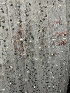 Mordern V- Neck Sequins Wedding Dresses Long Sleeves Floor Length Backless Bridal Gowns Robe De Marié