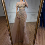 Zapdress Customized Elegant Off the Shoulder Mermaid Evening Dresses with Skirt Formal Party Gowns for Women (ZD17390)