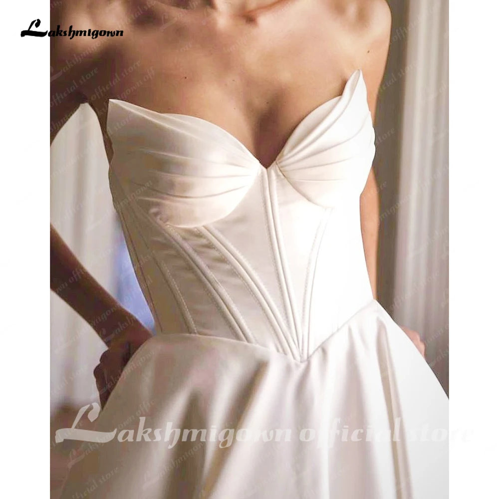 ZapDress Classic A Line Soft Satin Wedding Dresses 2026 Vestidos De Novia Beach Bridal Gowns Customized