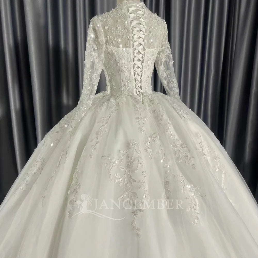 2026 Customized Ball Gown Wedding Dress Long Sleeves Plus Size Bridal Dresses Princess Wedding Gowns Vestidos De Novia Boda