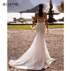 Sleeveless Mermaid Wedding Dress 2026 Sweetheart Lace Backless Bride Gown Princess BECHOYER RY147 Customized Vestido De Noiva