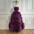 Zapdress 2025 Customized Purple Strapless Princess Evening Dresses Formal Party Gowns for Women (ZD17369)